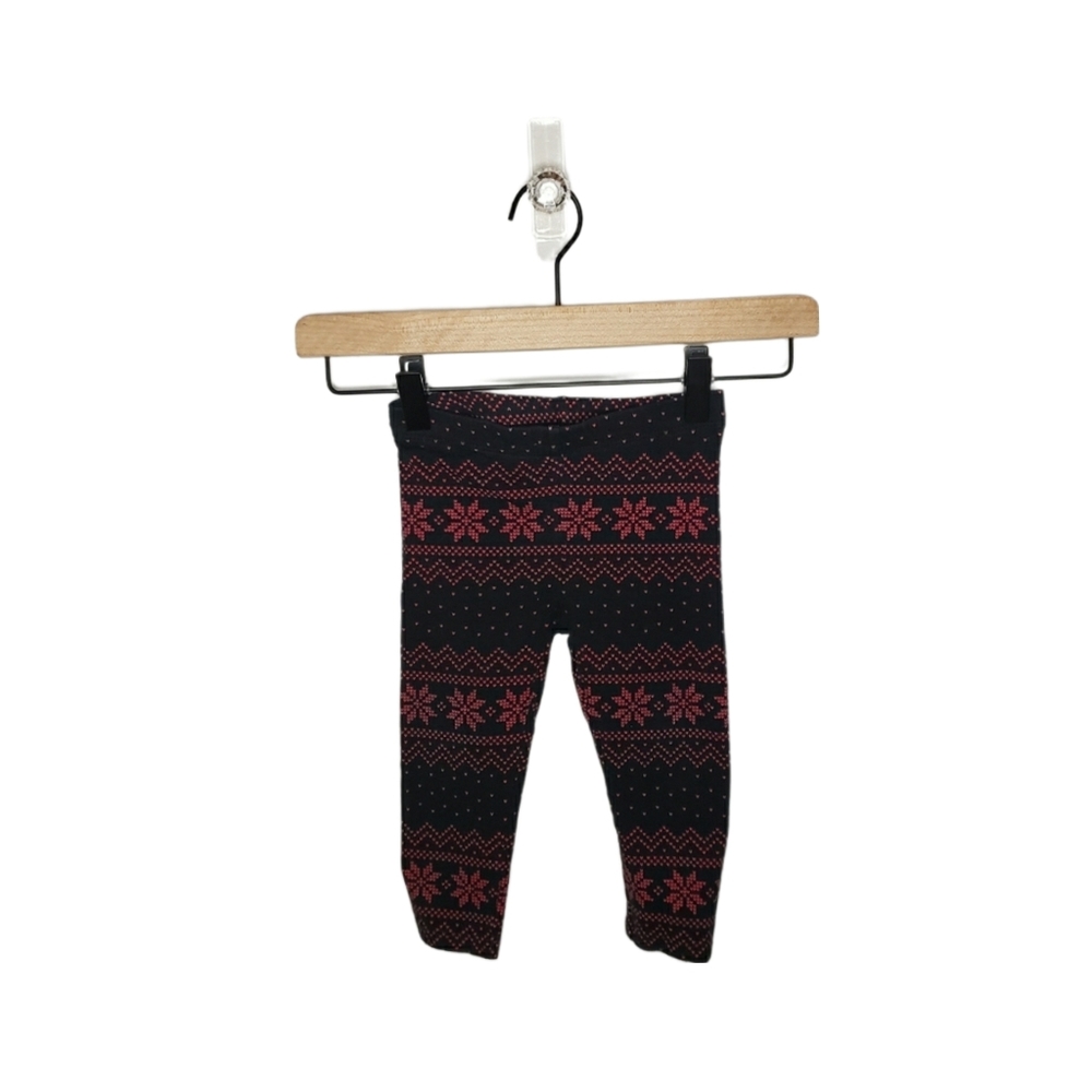 Ralph Lauren 18 Months Baby Girl Snowflake Fair Isle Print Leggings